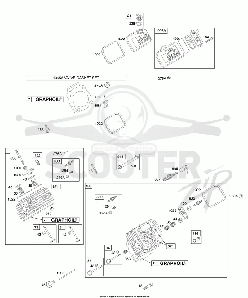 Cylinder Head, Valve Gasket Set