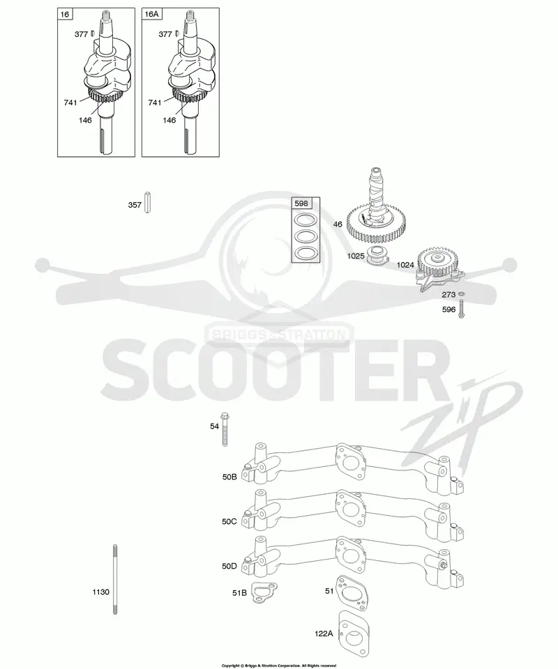 Camshaft, Crankshaft, Intake Manifold
