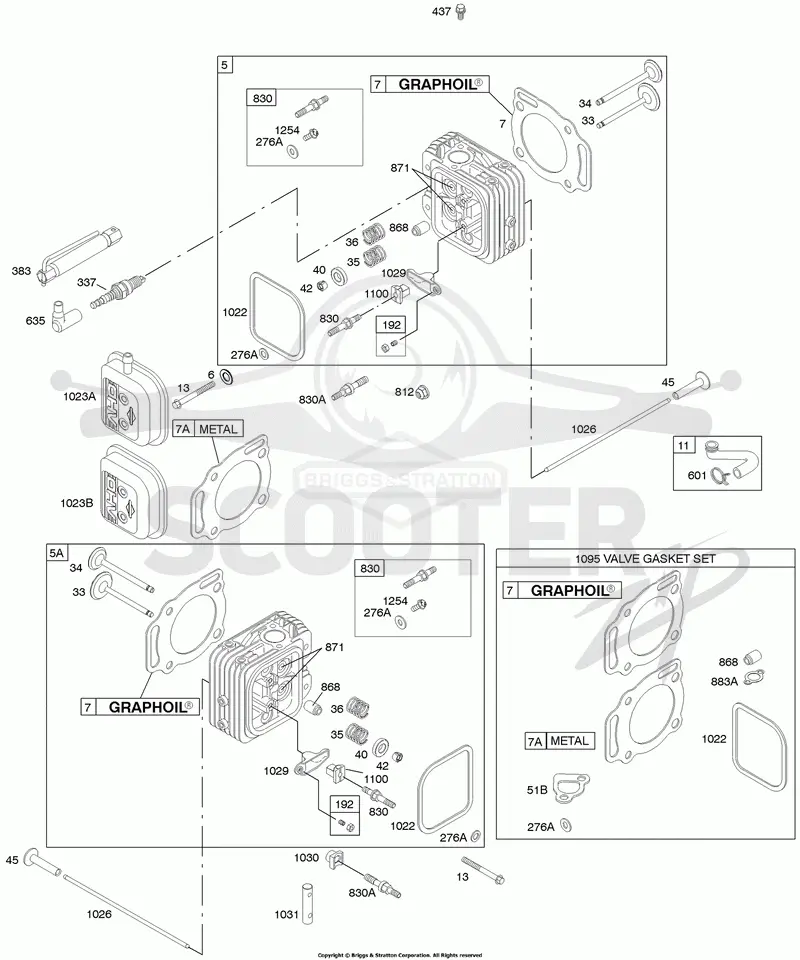 Cylinder Head, Valves, Gasket Set - Valve