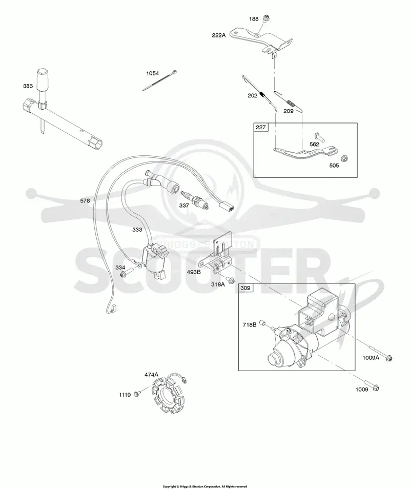 Armature, Controls, Electrical Starter, Electrical System, Governor Spring, Ignition, Spark Plug