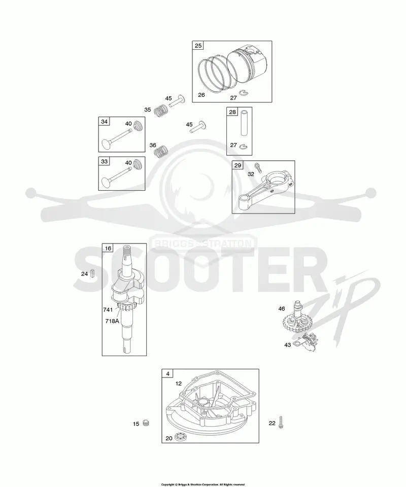 Camshaft, Crankcase Cover/Sump, Crankshaft, Piston/Rings/Connecting Rod