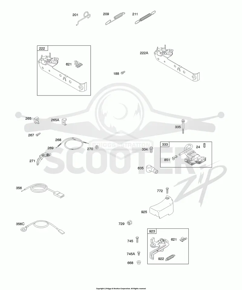 Brake, Controls, Governor Spring, Ignition