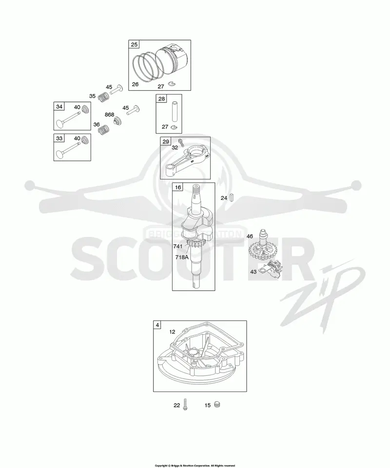 Camshaft, Crankcase Cover/Sump, Crankshaft, Piston/Rings/Connecting Rod