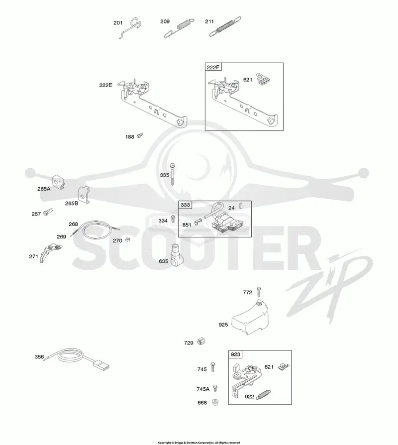 Brake, Controls, Governor Spring, Ignition