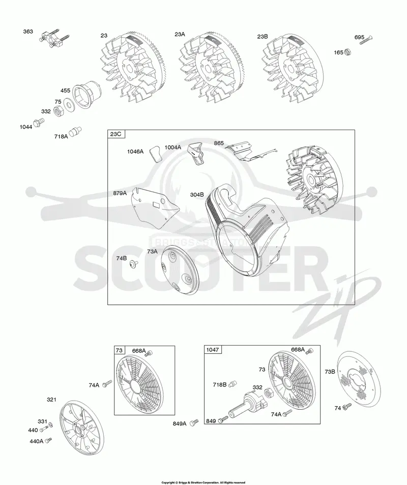 Flywheel, Starter Kit, Rotating Screens
