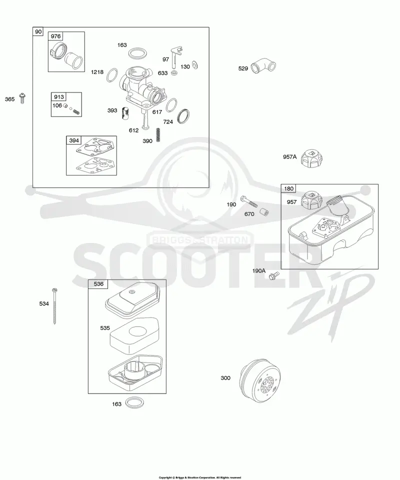 Air Cleaner, Carburetor, Exhaust System, Fuel Supply