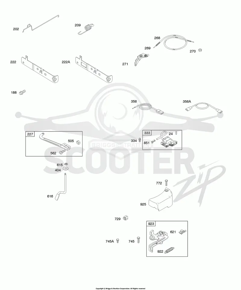 Brake, Controls, Governor Spring, Ignition