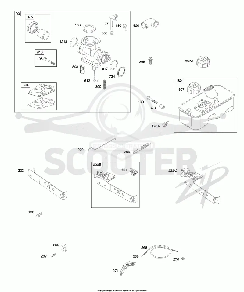Carburetor, Controls, Fuel Supply, Governor Spring