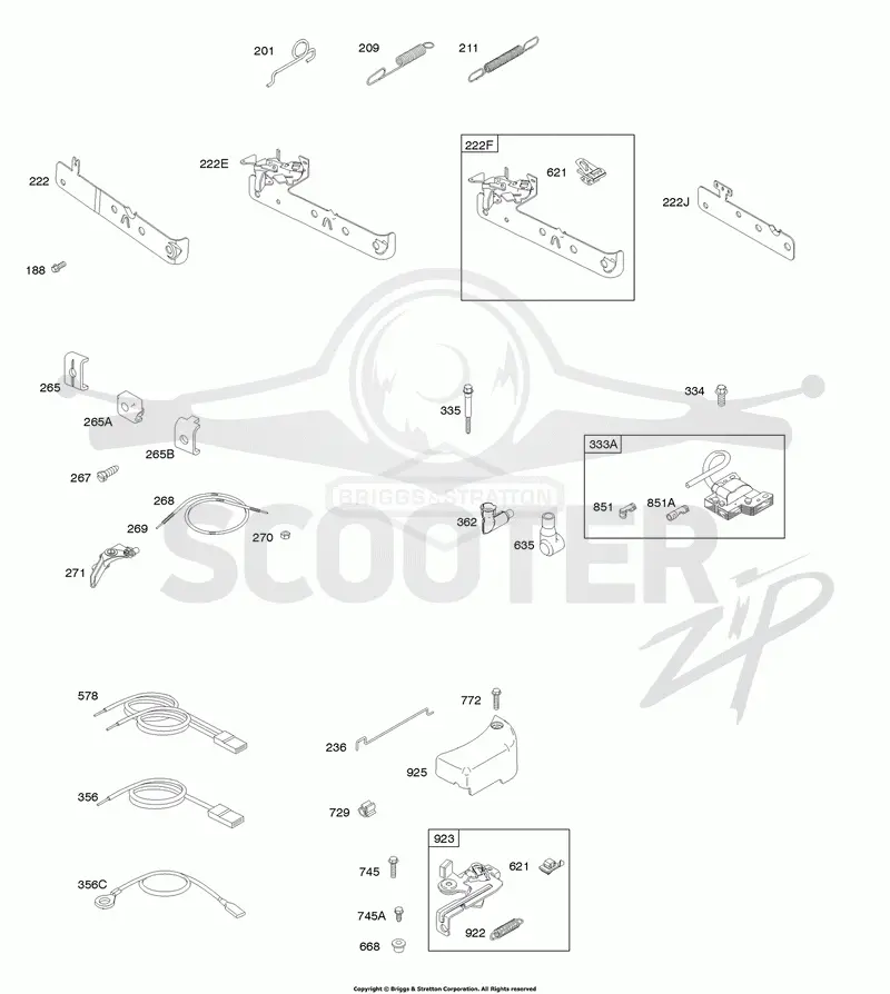 Brake, Controls, Governor Spring, Ignition