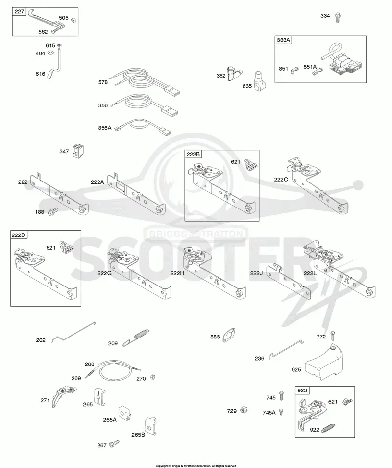 Brake, Controls, Governor Spring, Ignition