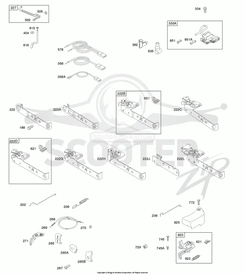 Brake, Controls, Governor Spring, Ignition