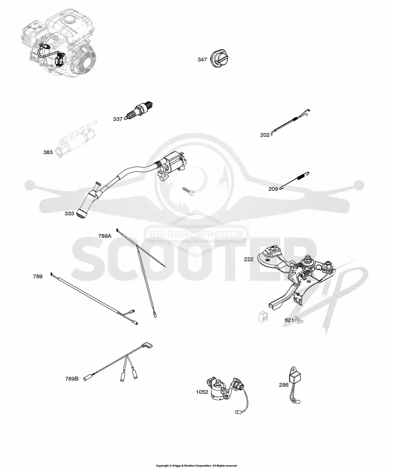 Armature, Controls, Electrical System, Governor Spring, Ignition, Spark Plug