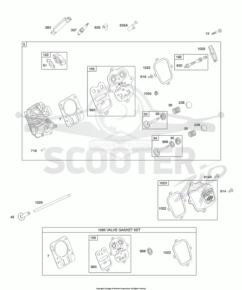 Cylinder Head, Valve Gasket Set