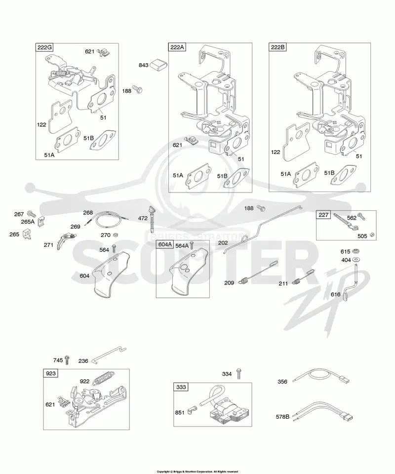Controls, Flywheel Brake, Governor Spring, Ignition