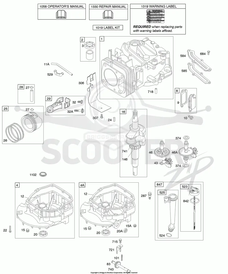 Camshaft, Crankshaft, Cylinder, Engine Sump, Lubrication, Piston Group