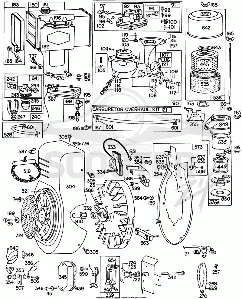 Carb,A/C,Blower Hsg,FuelTank