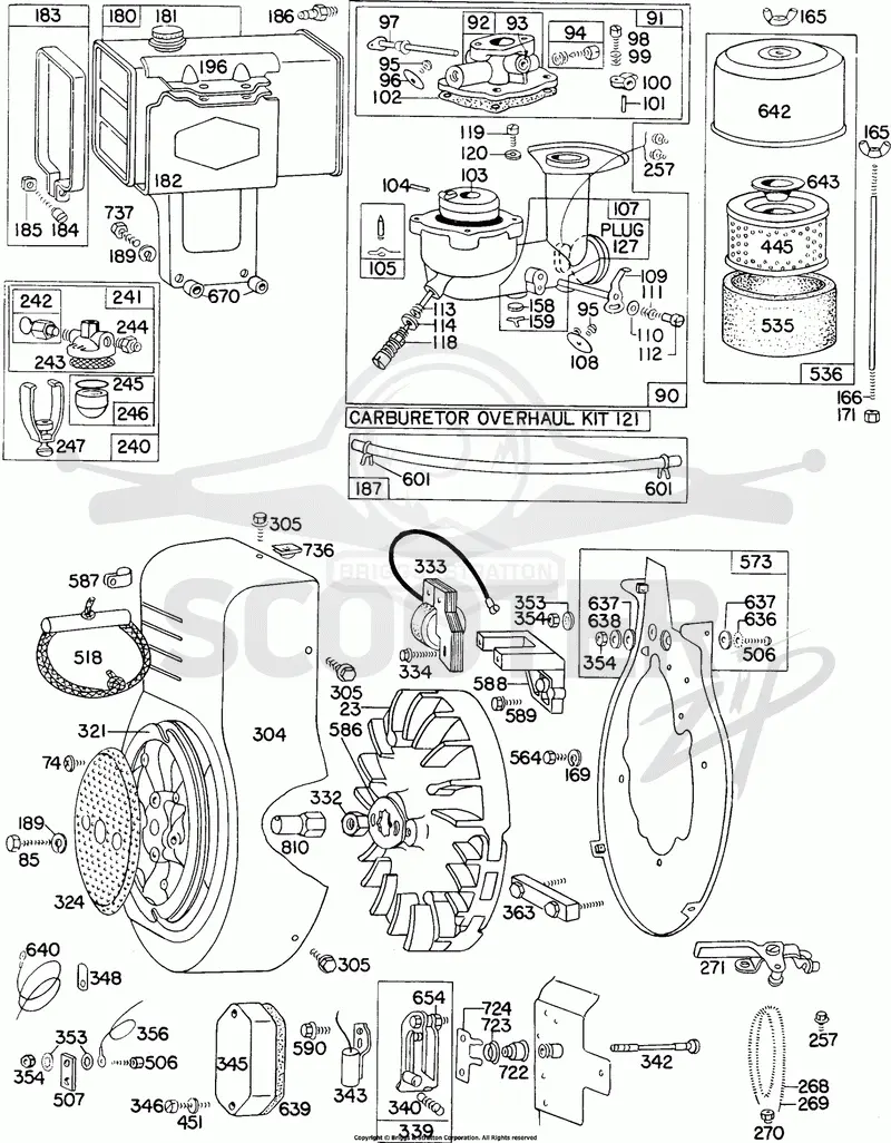Carb,FuelTank,A/C,BlowerHsg