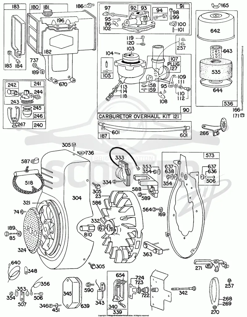 Carb,FuelTank,A/C,BlowerHsg