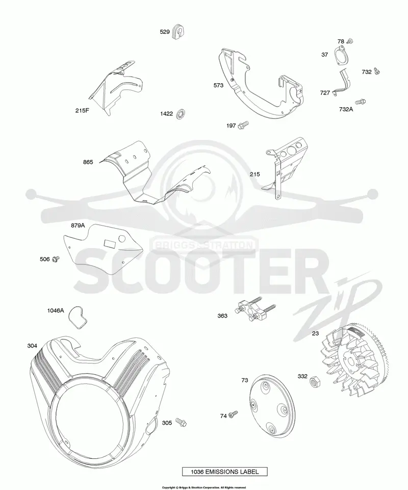 Blower Housing, Flywheel, Air Guides