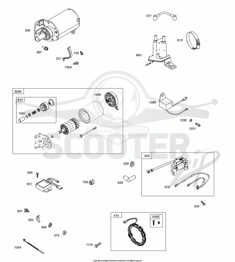 Starter Motor, Solenoid, Alternator, Regulator