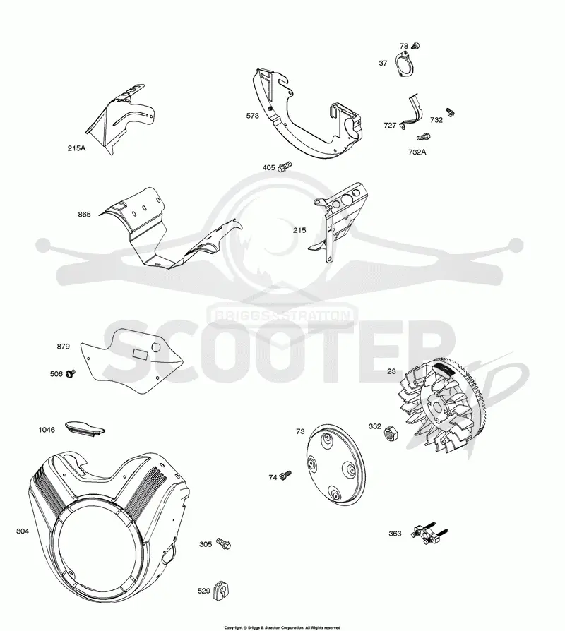 Air Guides, Blower Housing, Flywheel