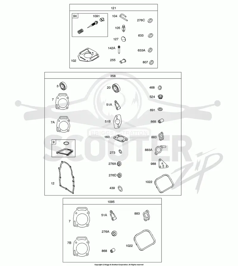 Engine/Valve Gasket Sets, Carburetor Overhaul Kit
