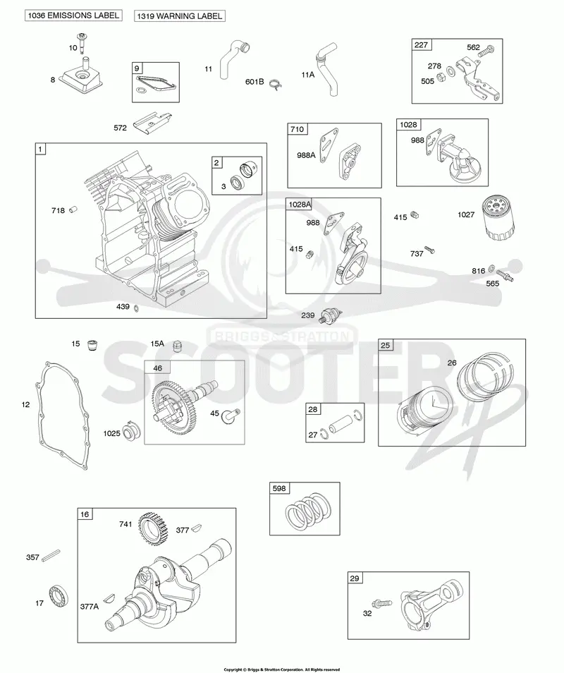 Cylinder, Crankshaft, Piston/Rings/Connecting Rod
