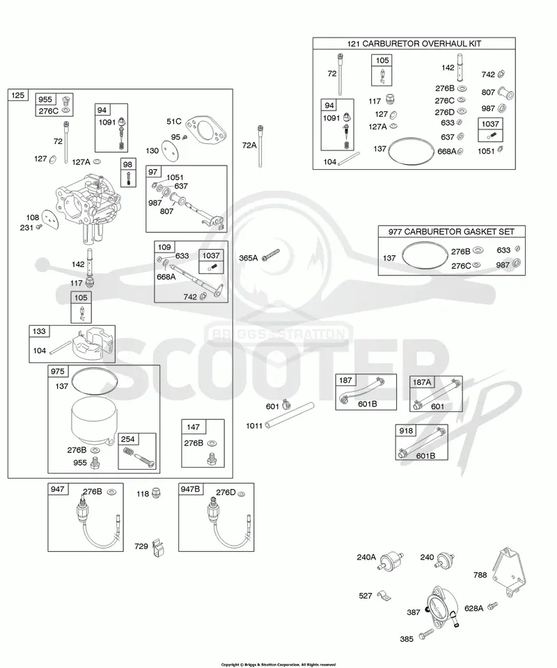 Carburetor, Fuel Supply, Carburetor Overhaul Kit