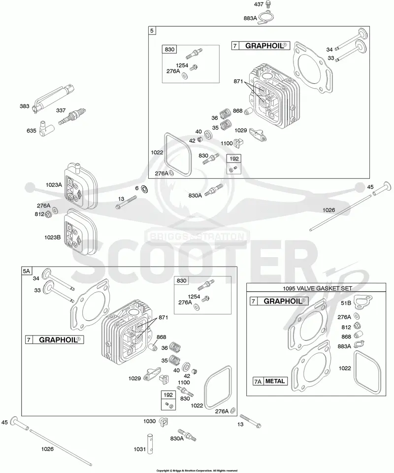 Cylinder Head, Valve Gasket Set