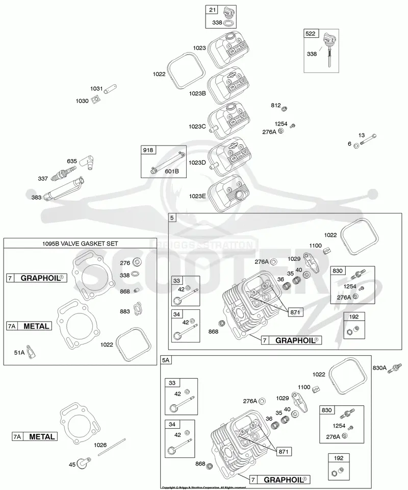 Cylinder Head, Valve Covers, Valve Gasket Set