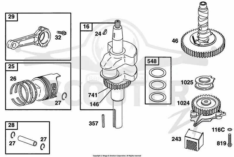 Piston Grp, Cam, Crank