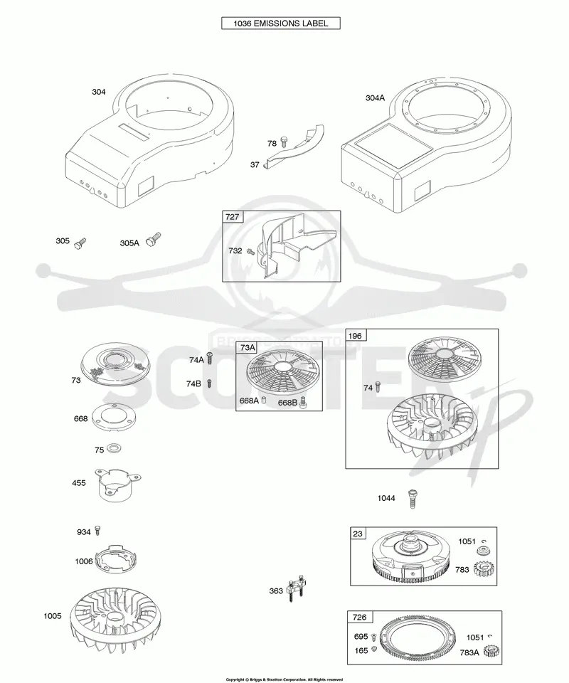 Blower Housing, Flywheel, Flywheel Fans