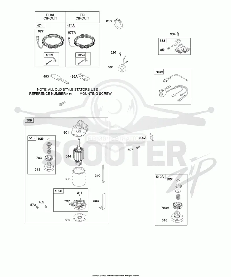 Electric Starter, Alternator
