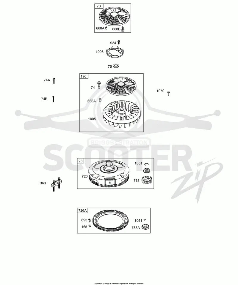 Flywheel, Ring Gear, Screens