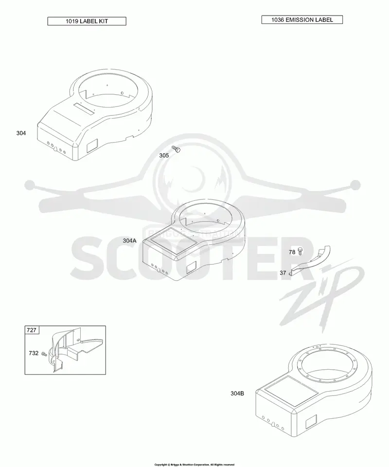 Blower Housings, Label and Emissions Labels