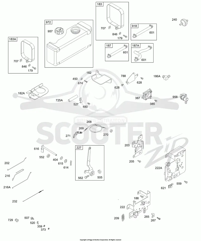 Controls, Springs, Fuel Tank, Hoses, Pump