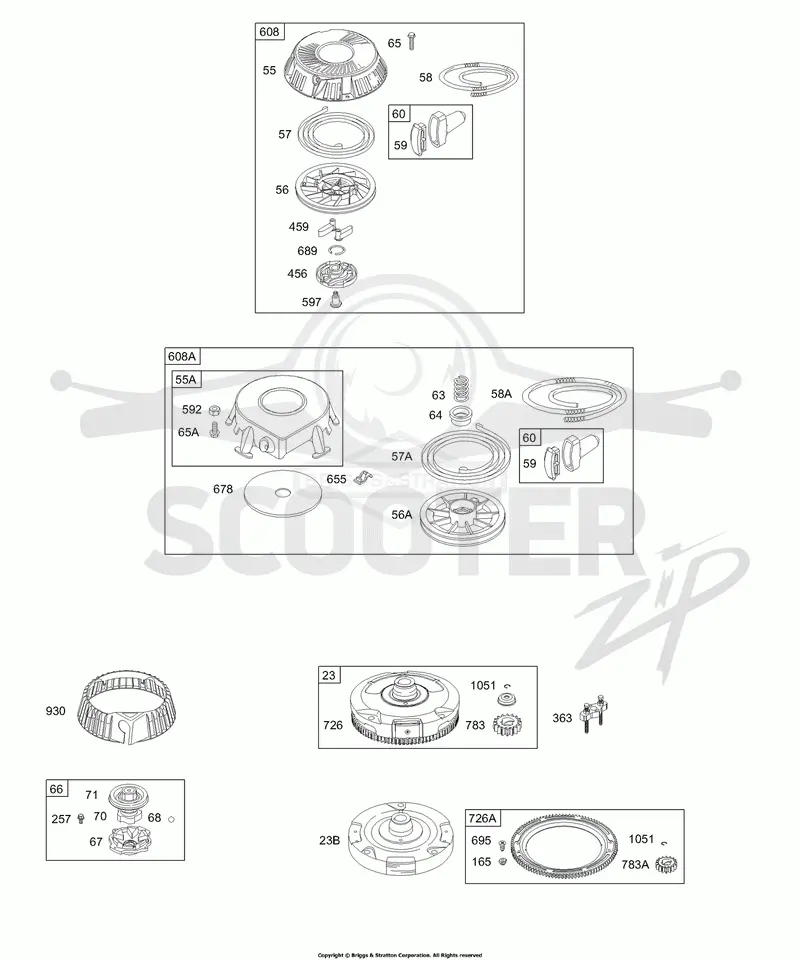 Flywheel, Rewind Starter