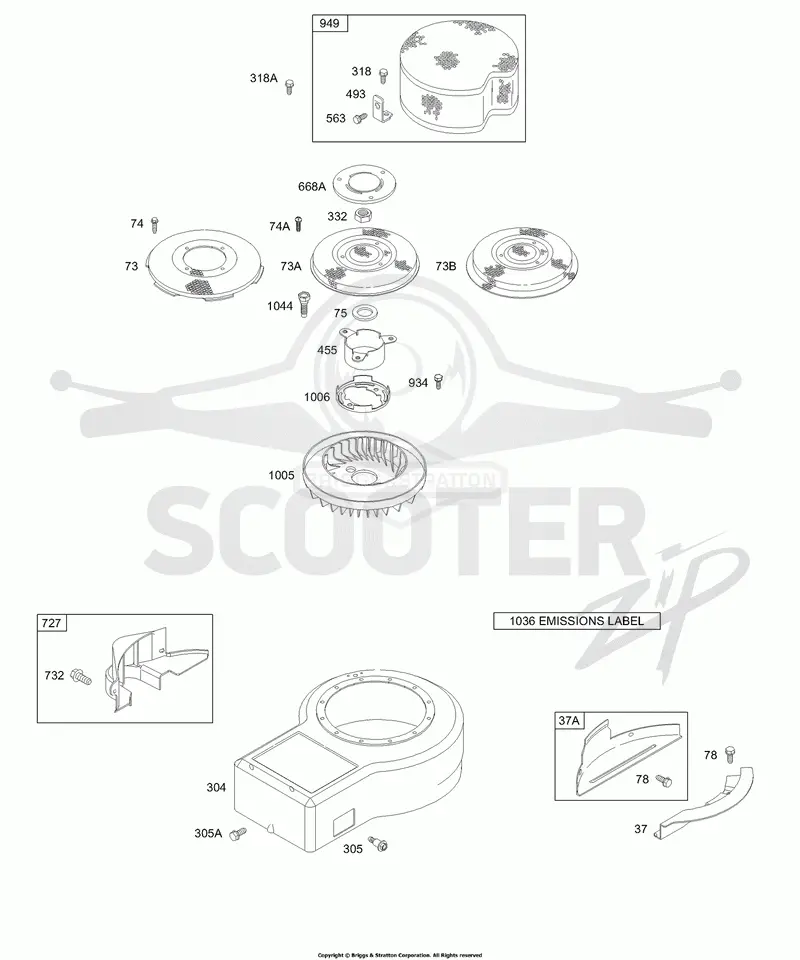 Blower Housing, Flywheel Fan, Rotating Screens