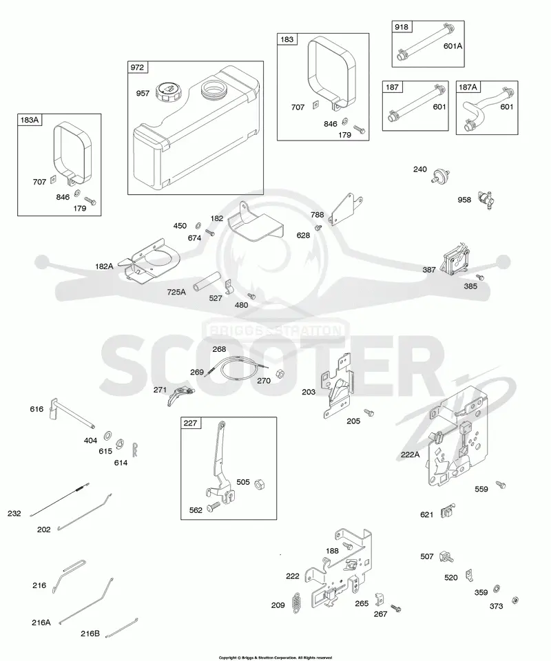 Controls, Fuel Tank, Springs, Hoses, Fuel Pump