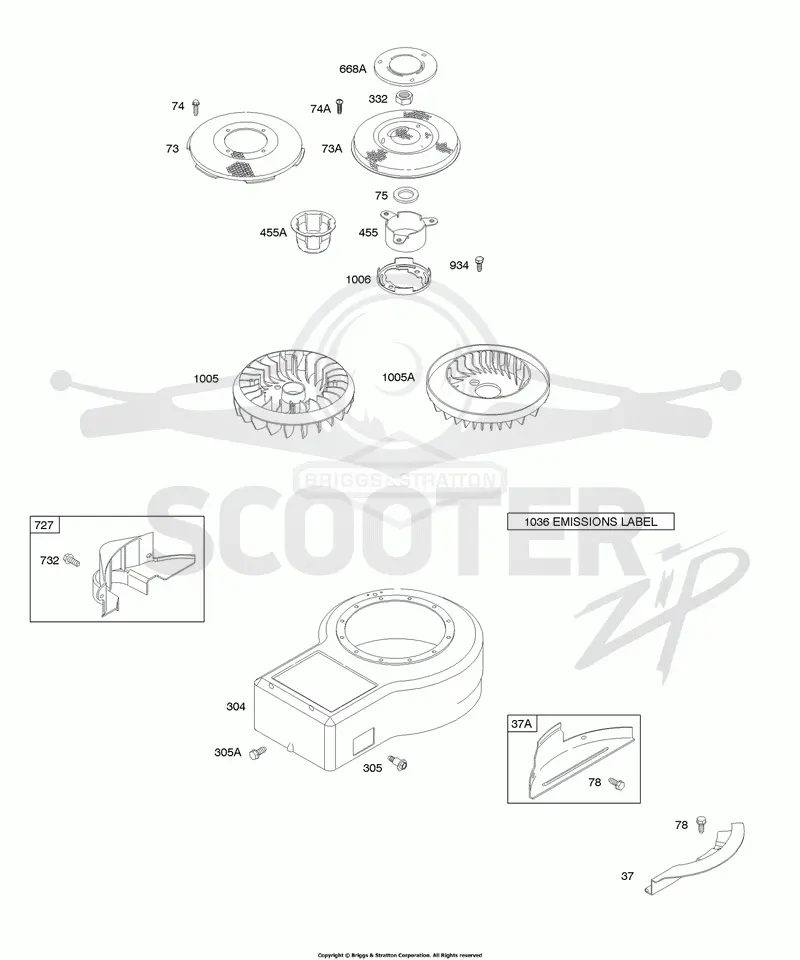 Blower Housing, Shields, Flywheel Fan