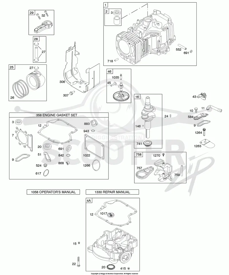 Camshaft, Crankshaft, Cylinder, Engine Sump, Gasket Set - Engine, Pistons, Rings, Connecting Rod