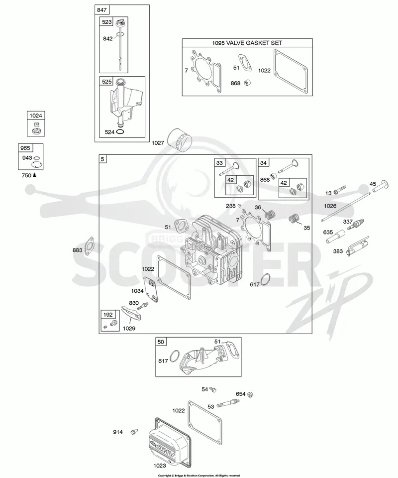 Cylinder Head, Gasket Set - Valve, Lubrication, Valves