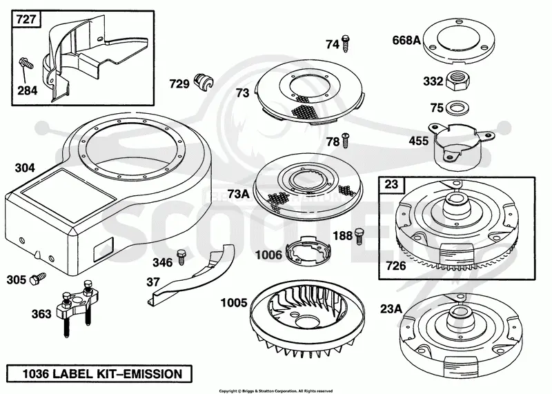 Blower Hsg,Flywheels,Screens