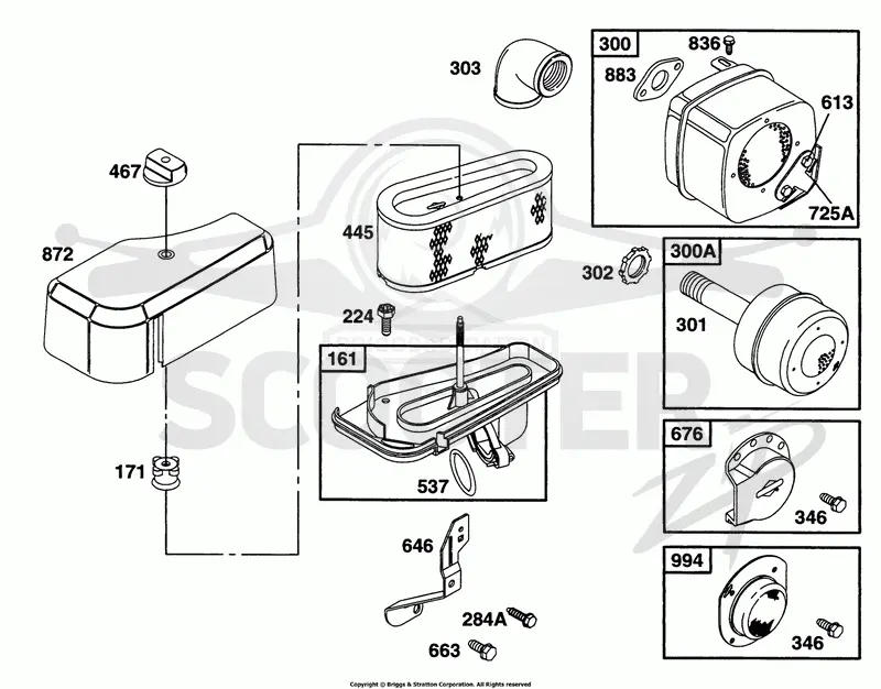Air Cleaner Grp, Muffler Grp