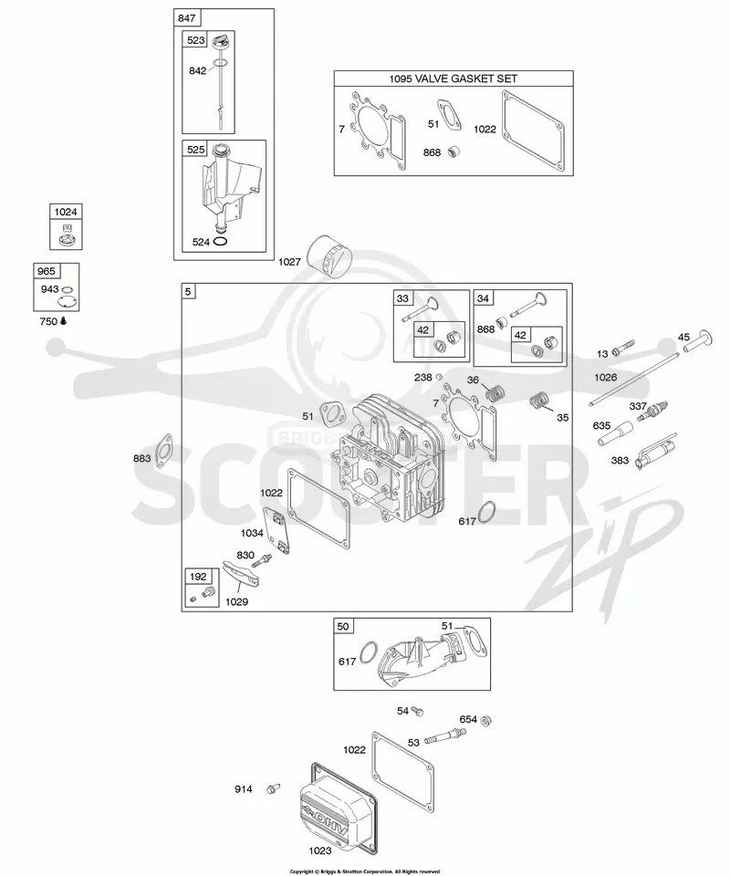 Cylinder Head, Gasket Set - Valve, Lubrication, Valves