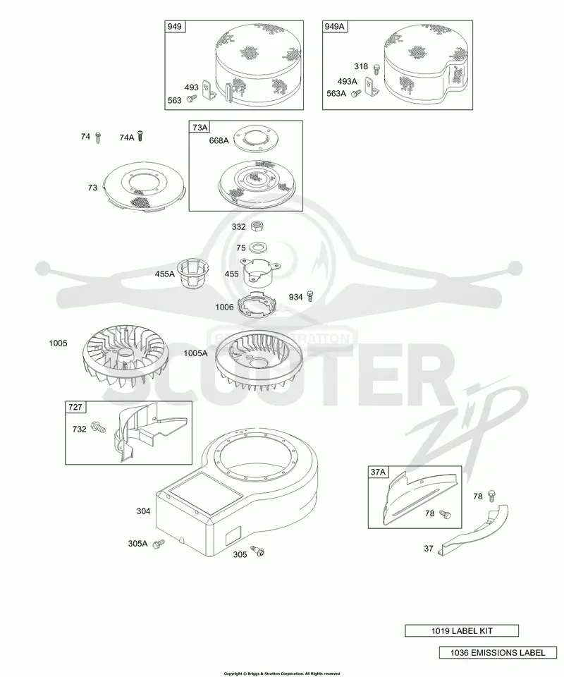 Blower Housing, Shrouds, Label Kits
