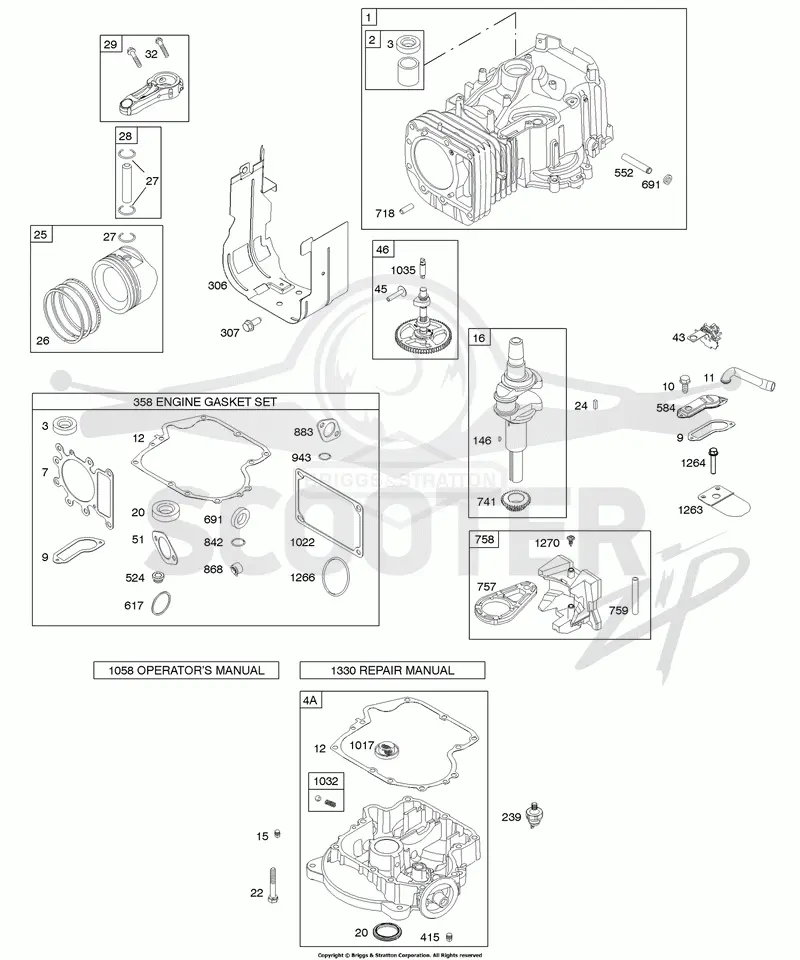 Camshaft, Crankshaft, Cylinder, Engine Sump, Gasket Set - Engine, Piston, Rings, Connecting Rod