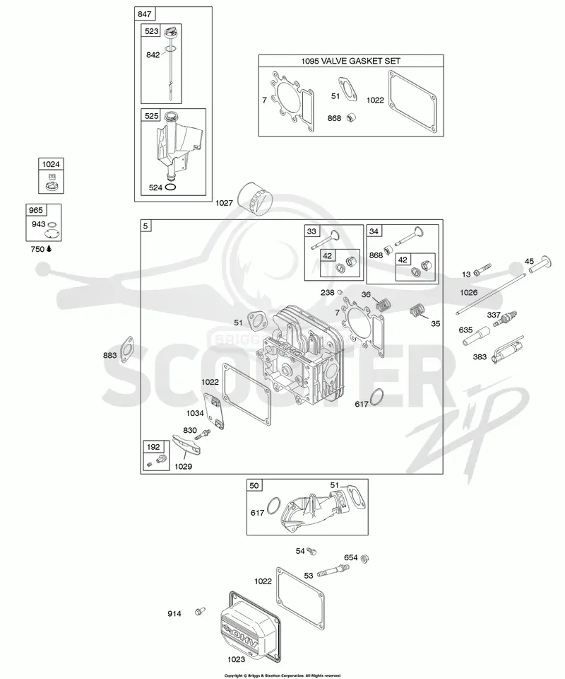 Cylinder Head, Gasket Set - Valve, Lubrication, Valves