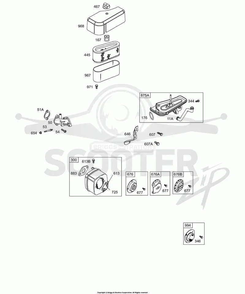 Air Cleaner, Muffler, Spark Arrestor