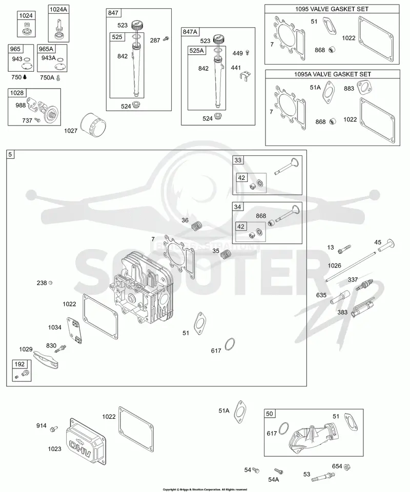 Head, Valve Gaskets, Oil Filter, Dipstick